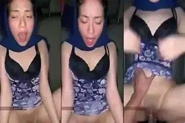 Desahan Jilbab Biru Ngentot Memek Basah Kenceng Banget Lumer WOT