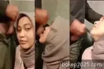Jilbab Manis Dipaksa Nyepong Penuh Air Liur