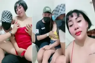 Tante Kina Live Mabok Digenjot Dua Brondong Ganas Abis
